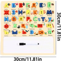Russian Alphabet Board, Erasable and Writable, Helps Learn and Recognize Letters, Exquisite Gift