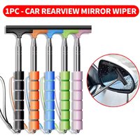Car Mirror Rainy Glass Window Cleaning Tool Wiper Extendable Handle Car Side Mirror Squeegee Telescopic Rearview Mirror Squeegee