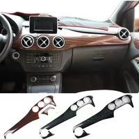 2Pcs/Set Carbon Fiber Car Center Console Air Condition Panel Decoration For Mercedes Benz B B180 B200 B260 2012-2019 LHD