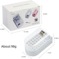 30 Holes Nail Polish Head Organizer Acrylic Portable Organizer Transparent Dustproof Cleaning Organizer Professional Nail Tools
