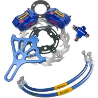 2 Stück RPM-Bremssättel, bidirektional, mit 220-mm-Bremsscheibe, flaches Hinterradbremsensystem für Roller- und Motorradmodifikationen