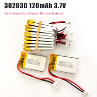 3.7V 120mAh 302030 032030 Li Polymer Lithium Battery for GPS Bluetooth Headset Electronic Scale Electric Fan Beauty Instrument