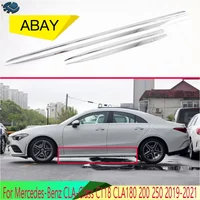 Fit Mercedes-Benz CLA-Class C118 CLA180 200 250 2019-2021 Car Accessories ABS Chrome Side Door Body Molding Moulding Trim