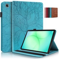 Tablet Cover For Samsung Tab A11 Case 2025 Embossed Tree Flip Wallet Stand Cover For Funda Galaxy Tab A11 8.7 inch Case Coque
