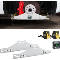 SucceBuy Wheel Alignment Tool Heavy Duty Toe & Camber Alignment Plates with Digital Angle Finder for Home Use Fits Car Truck SUV