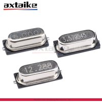 10PCS 4M 6M 8M 11.0592M 12M 24M 25M 26M 27M 30M 32M 4.096M 22.1184 MHZ HC49S SMD Quartz Crystal Resonator Passive Oscillator