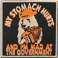 1PC My Stomach Hurts And I'm Mad Embroidered Patch Iron On Gothic Adhesive Badge DIY Gift For Clothes Cap Bag Jacket Trucker Hat