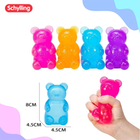 8cm Gummy Bear Squishy Toy, Jelly-Filled Slow Rebound Stress Ball for Anxiety Relief, Sensory Fidget Toy for Kids & Adults
