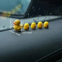 5Pcs Mini Duck Car Ornaments Car Mirror Dashboard Interior Hanging Decor