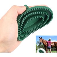 1 Stück Gummi-Massage-Reinigungsbürste für Pferde, langlebiges Entwirrungswerkzeug zum Baden, Reitpflege, Essentials, Pferde- und Haustierpflege
