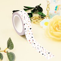 NEW 1PC. Decorative INS Style Terrazzo Japanese Paper Washi Tape Journaling Adhesive Masking Tape Cute Papeleria