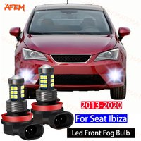 2pcs Auto bulb Accessories For Seat Ibiza MK4 6J 6P MK5 KJ 2013 2014 2015 2016 2017 2018 2019 2020 Car led front fog light lamp