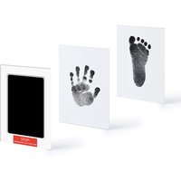 2-in-1 Pet Paw Print & Baby Handprint Ink Pad Safe Non Toxic Wash Free Mess Free DIY Footprint Souvenir Kit for Dogs Cats