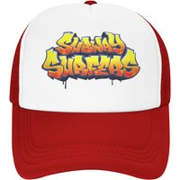 Subway Surfers Logo Trucker-Mütze für Erwachsene, Videospiel-Mütze, Trucker-Arbeitermütze, Golfmütze, verstellbare Mesh-Baseballmütze für den Sommer