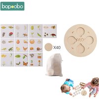3D Wooden Puzzle Montessori Colorful Puzzle Life Cycle Puzzle Kit Match For Children Training Cognitive Educational Learn Gifts