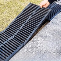 Set of 2 Heavy-Duty Plastic Drain Grates -Outdoor Drain Covers with A Slotted Design,available in Multiple Sizes.Prevents Debris