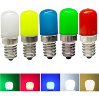 Colorful T18 Mini E14 E12 LED Bulb Refrigerator Light 2W Red Green Blue Yellow Cold / Warm White Lamp AC 85-265V For Freezer