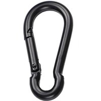 Iron Material Electrophoresis Black Surface Carabiner Snap Hook 5MM 6MM 8MM