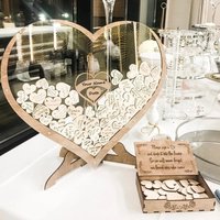 Hochzeit Gästebuch Hochzeit Dekor Tropfen Herz Gästebuch Holzkiste Tischdekoration