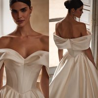 Customized High Quality Satin Wedding Dresses Dreamy Off-the-shoulder Gothic Wedding Dresses Luxury Dresses Women 2025 Wedding