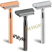 Whityle 22T Second Generation Safety Razor Advanced Double Shaving System Shaver for Man with Glide Roller Shave M5 Head Design