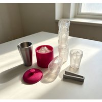 1:12 Scale Mini Bar Accessory Set - Cocktail Glasses & Shaker, Miniature Drinkware for Pub Scene Diorama & Dollhouse Decor