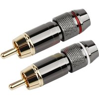 RCA Connector Audio Plug Jack Consumer Electronics Male Gold Plated Copper Screw Lock For Soldering Video Cable Metal Alloy