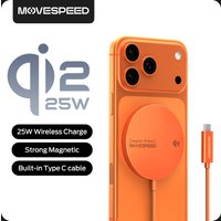 MOVESPEED Qi2 Wireless Charger Fast Charging Pad W010 25W Magnetic Wireless Chargers for iPhone 17 16 15 14 13Pro Phone Charger