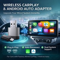 Ottocast Mini Nova Wireless CarPlay & Android Auto Adapter 2-in-1 USB Dongle Plug & Play Auto Reconnect Fast Stable Connection