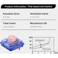 Kailh 1353 Deep Sea Mini Low Profile Switch Island Whale Hitbox Switches Linear Tactile Silent Mechanical Keyboard Gaming Switch