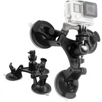 Car Suction Cup Glass Holder Tri-angle Tripod Mount for Insta360 X5 X4 Dji Action 6 5Pro 4 Hero 13 12 11 10 Camera Accessories