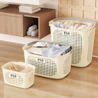 Bathroom Laundry Basket Dirty Clothes Bucket Home Use Plastic Storage Caddy for Bathrooms And Laundry Rooms Clothing Organizer