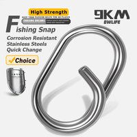 9KM 50~200Pcs Fishing Snap Stainless Steel Fast Snap Fishing Clips Rings Freshwater Saltwater Lure Connector