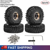 1.0 inch 1/18 1/24 Brass Metal RC Crawler Beadlock Wheels Tires for Traxxas TRX4M SCX24 Ascent-18 Axial AX24 FCX24