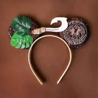 Disney Moana Hairbands Brown Mickey Mouse Ear Headband For Adults Women Fish hook Bows Hair Accessories Girls Kids Festival Gift