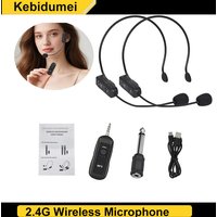 New 2.4G Head-mounted Wireless Lavalier Microphone Set Transmitter with Receiver for Amplifier Voice Speaker Teaching Tour Guide