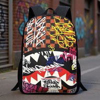 2026 Summer New Popular Graffiti Schoolbag for Primary School Students with Large Capacity Graffiti Printing Kids Backpack