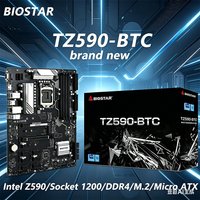BIOSTAR TZ590-BTC Motherboard LGA1200 CPU 10/11th Gen i5-10400F i5-11400F i7-10700/10700K Ram DDR4 8xPCIe 3.0 M.2 Micro ATX