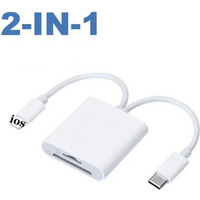 Lightning Type 2 In 1 OTG Card Reader to SD TF Memory Card Adapter For PC Laptop iPhone Multi Smart Cardreader No APP Requires