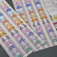 Kawaii Sugarbunnies 3D Crystal Bubble Stickers Hand Book Decoration Student Learning Reward Gift Mobile Phone Shell Decoration