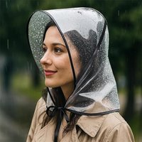 Rain Hat Reusable Transparent Headwear with Brim Waterproof Transparent Rain Hat for Women Lady Girlfriend Mother Travel