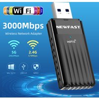 Newfast Adaptador Wifi 6 Usb 3.0 Adapter AX3000/ AX1800 5G/2G High Gain Antena Para Wifi 6 PC Cle Network Card Receiver Dongle