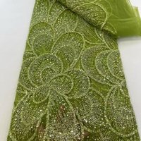 Tissu en dentelle brodé de perles et de sequins pour robe de mariée, vêtements, rideaux, design de tissu, DIY au mètre, matériel de couture