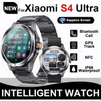 New For Xiaomi S4 Ultra Outdoor Sports Smart Watch Men 1.53 inch AMOLED NFC GPS Compass Heart rate Waterproof BT Call Smartwatch