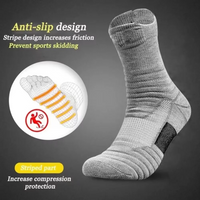 3Pairs/Lot Men's High-Elastic Compression Socks Breathable Sports Cycling Tube Socks Moisture Wicking for Basketball