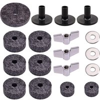 18Pcs Cymbal Felts Cymbal Stand Felt Cymbal Stand Sleeves with Base Wing & Cymbal Washer for Drum