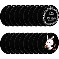 50 Stück schwarze Acryl-Rohlinge, runde Kreisscheibe, Weihnachtsschmuck für Vinylmalerei, Gravur, Hochzeit, Weihnachten