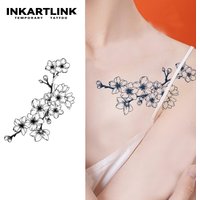 Cherry Blossom temporary tattoo sticker, waterproof magic tattoo, lasts to 15 days fake tattoo, semi permanent tattoo