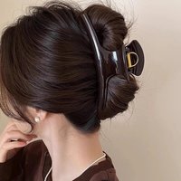 Large Hair Claw Elegant Solid 5.91in For Women Hair Ornament Long Thick Hair Hold Headband Claw Clip Hair Clip Hair Accessories