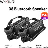 W-KING Portable 90W Max Bluetooth Speaker Outdoor Speaker Loud, IPX6 Waterproof/50W Deep Bass Subwoofer Wireless for Party